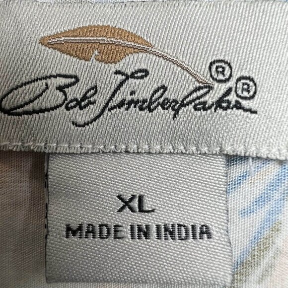 Bob Timberlake Button Down Camp Shirt Men Sz XL Multicolor Palm Tropical Pocket - Picture 4 of 12